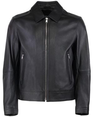 BOSS Leather Jacket - Black