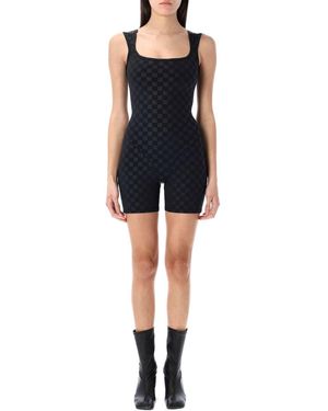MISBHV Monogram Short Bodysuit - Black