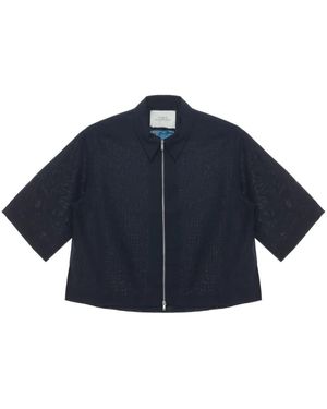 Studio Nicholson Zipper Through Shirt - Blue