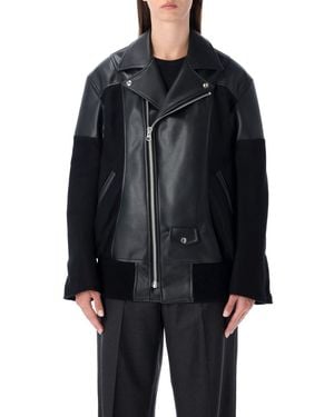 Junya Watanabe Eco-Leather And Wool Jacket - Black