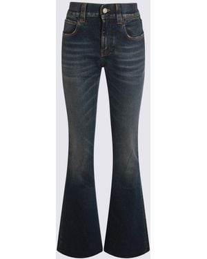 Balenciaga Cotton Bootcut Jeans - Blue