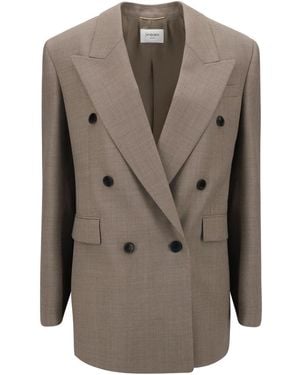 Saint Laurent Wool Blazer - Grey