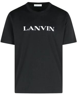 Lanvin Logo T-shirt Clothing - Black