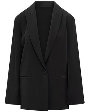 Alberta Ferretti Single-Breasted Blazer - Black