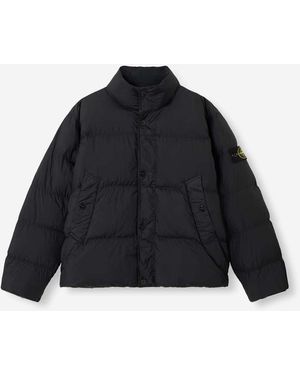 Stone Island Crinkle Reps Down Jacket - Blue