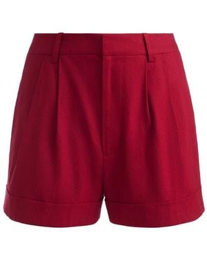 Alice + Olivia Alice + Olivia Conry Linen Blend Shorts - Red