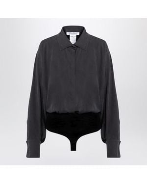 Max Mara Anthracite Grey Body Shirt - Black