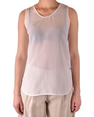 Woolrich Sleeveless Top With Rounded Neckline - Pink