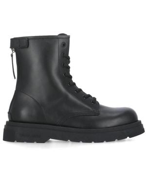 Woolrich Leather Ankle Boots - Black