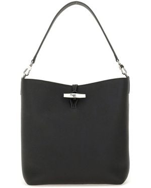 Longchamp "M Le Roseau" Hobo Bag - Black