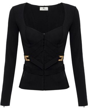 Elisabetta Franchi Tops - Black