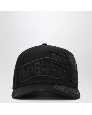 Magliano X D2 Baseball Cap With Logo Patches - Black
