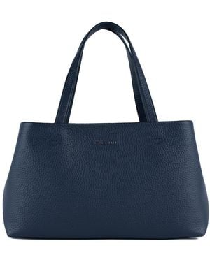 Orciani Tata Soft Leather Shoulder Tote Bag - Blue