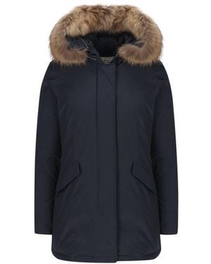 Woolrich Luxury Arctic Racoon Parka - Blue