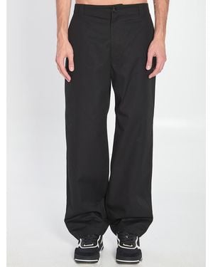 Gucci Cotton Twill Trousers - Black