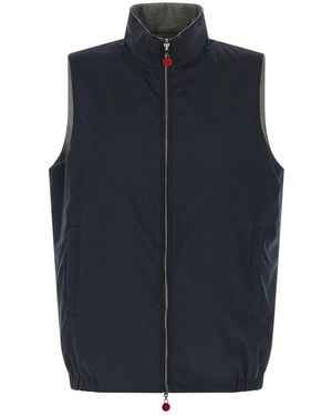 Kiton Double Face Nylon Vest - Blue