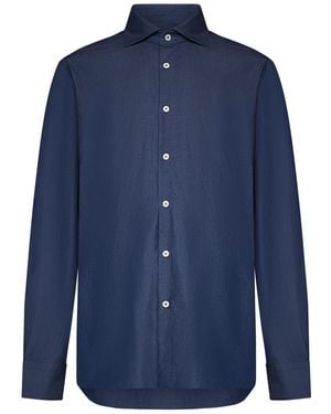 Franzese Collection Franzese Napoli James Bond 007 Model Shirt - Blue