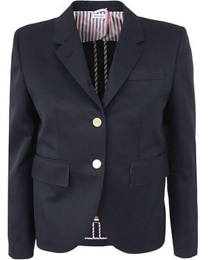 Thom Browne High Armhole Wool Gabardine Sportcoat - Blue