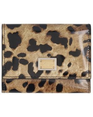 Dolce & Gabbana Printed Leather Wallet - Natural