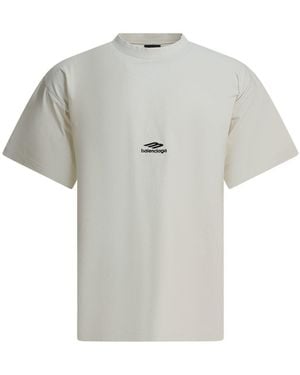 Balenciaga "3b Sports Icon" Crewneck T-shirt - White