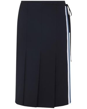 Marni Virgin Wool Midi Skirt - Blue