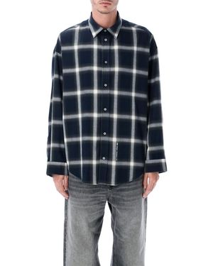 Acne Studios Button-up Checked Shirt - Blue