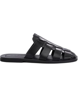 Prada Cage Mules - Black