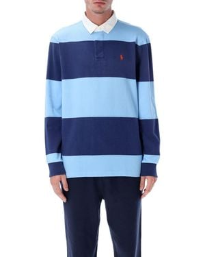 Polo Ralph Lauren Iconic Striped Rugby Shirt - Blue