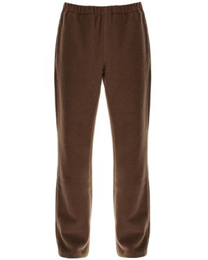 Rier Wool Fleece sweatpants For Warmth - Brown