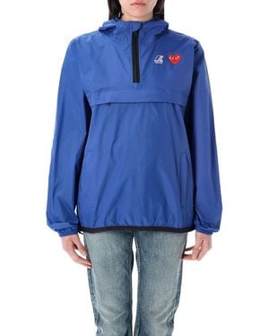 COMME DES GARÇONS PLAY Half-Zip Packable Jacket - Blue