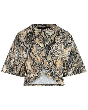 Just Cavalli Cotton Printed T-Shirt - Multicolor