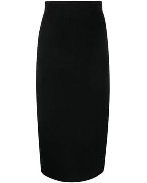 Victoria Beckham Fitted Long Skirt - Black