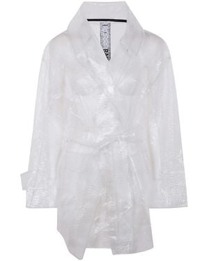 Rains Snake Short Overshirt - White