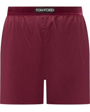 Tom Ford Silk Satin Short Trousers - Red