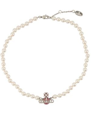 Vivienne Westwood Kitty Pearl Necklace - Metallic