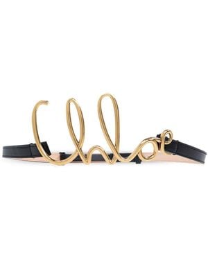 Chloé Iconic Leather Belt - Metallic