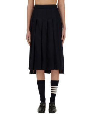 Thom Browne Gonna Plissettata - Black