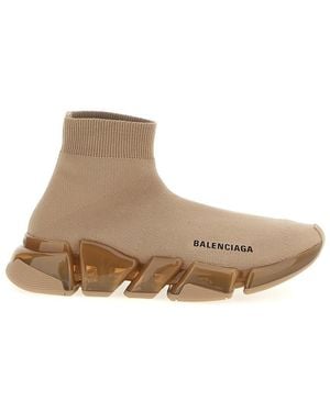 Balenciaga Speed 2.0 Full Clear Sole Sneakers - Natural