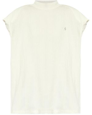 The Attico Logo Cotton T-Shirt - Natural