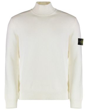 Stone Island Turtleneck Jumper - White