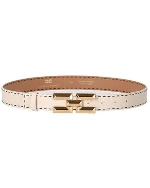 Elisabetta Franchi Butter High Waist Belt - Natural