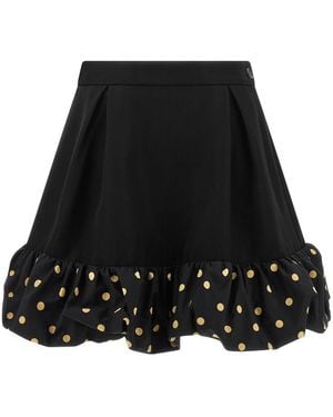 Moschino Polka Dots Insert Skirt - Black