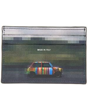 Paul Smith "Pixelated Mini" Card Holder - Grey
