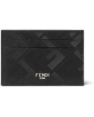 Fendi Flat Card Case Accessories - Black