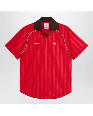 adidas Scarlet Jacquard Football T-Shirt - Red