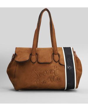 Secret Pon-pon Monica Tote Medium Tote - Brown