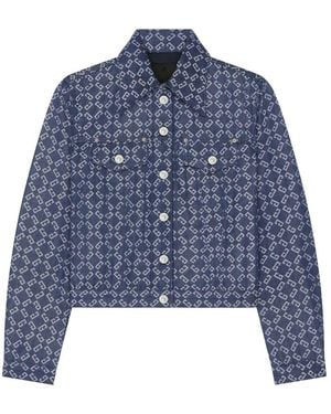 Givenchy Monogram Denim Jacket - Blue