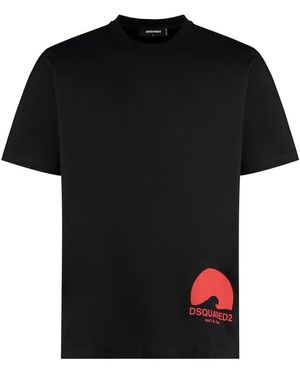 DSquared² Cotton Crew-Neck T-Shirt - Black