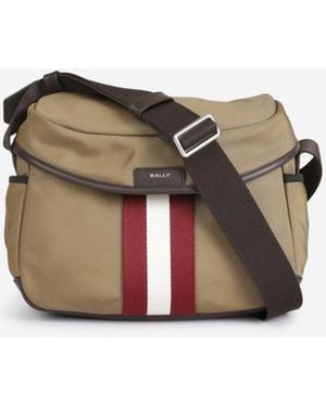 Bally Code Nylon Shoulder Bag - Brown