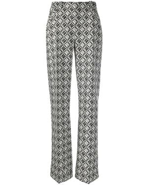 Marine Serre Moon Jacquard Tailored Trousers - Grey